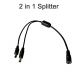 DC Female to 2 Male Power Y Splitter Adapter Cable for CCTV Security