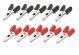 Alligator Clip 10PCS - 35MM Plastic Handle Big Size Red and Black Metal Crocodile Clips Test Leads